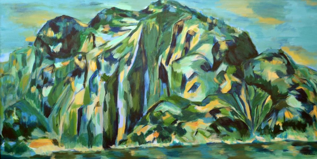 "Vista from Saguenay Fjord, Quebec" - Acrylic on Canvas - 48 X 24"